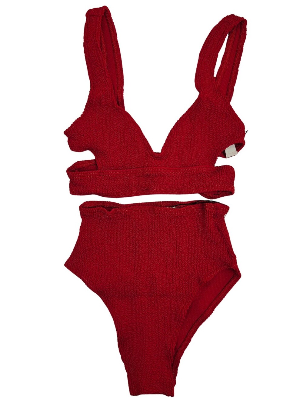 BOND-EYE Bikini Set Nino Crop & Palmer Brief Swimsuit Baywatch Red ONE SIZE NWT